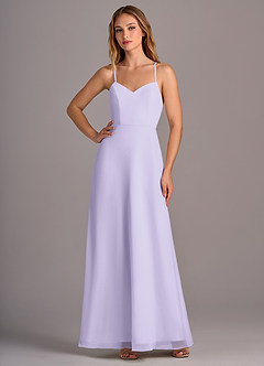 Azazie Mei Bridesmaid Dresses Lilac A-Line Chiffon Dress image3