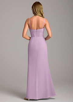 Azazie Chantel Jurken voor bruidsmeisjes Converteerbaar Jurk van Chiffon met Kolom Strapless Blauweregen image6