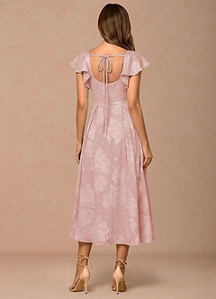 Talia Powder Pink Midi Dress image2