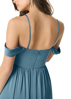 Azazie Morana Final Sale Bermuda A-Line Off the Shoulder Stretch Satin Convertible Dress image9