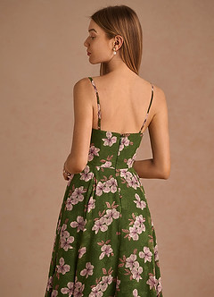 Robe Longue Vert Floral Amorelle image5