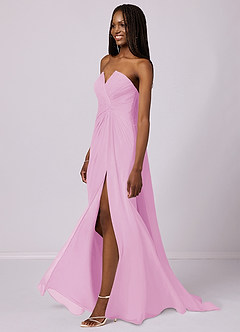 Barbie ♥ Azazie Bridesmaid Dresses Mermaid Strapless Chiffon Court Train Dress image5