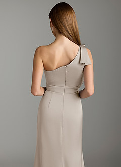 Azazie Rinna Bridesmaid Dresses Frost Mermaid Ruched Stretch Satin Dress image7