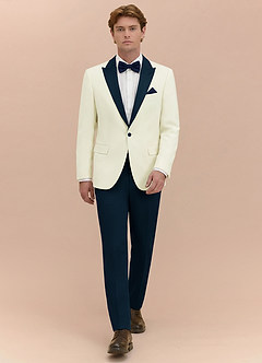 Adrian Dark Navy Shawl Lapel Structured Stretch Tuxedo Suit