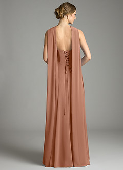 Azazie Ayla Abiti da Damigella Abito A-Line in Chiffon Scollo a Cuore Bronzo image9