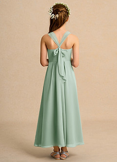 Azazie Tater Girl vestidos de niña de las flores Vestido de Agave de Gasa de Corte En A con Plisado image2