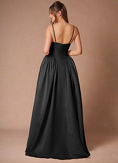 Relana Black Sleeveless Bandeau Ballgown image7