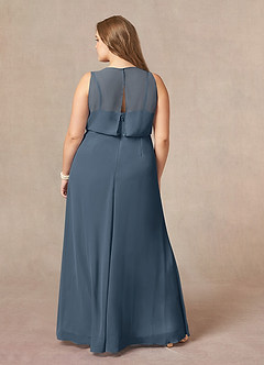 Azazie Marchioness Mother of the Bride Dresses Neptune A-Line Scoop Pleated Chiffon Dress image8