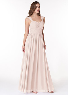 Azazie Zapheira Bridesmaid Dresses Rose Petal A-Line Ruched Chiffon Dress image4