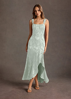 slim fit dress slacks Mint Breeze Gown | Liylah