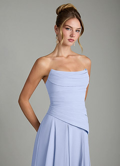 Azazie Gabriela Bridesmaid Dresses Ice A-Line Corset Chiffon Dress image10