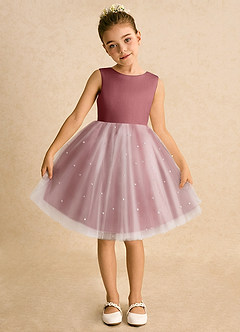 Azazie Esme Robe Demoiselle D'honneur Fillette Robe Princesse en Tulle Arc Améthyste image6