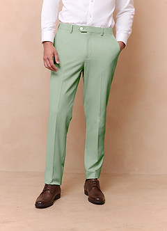 front James Dusty Sage Structured Stretch Dress Pants