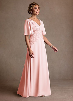 Azazie Milliat Suknie dla Matki Panny Młodej Linia A Koronka Szyfon Długość podłogi Sukienka image2