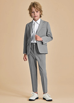 front Oliver Niños Gris Traje de 2 piezas