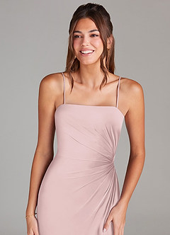 Azazie Aliani Bridesmaid Dresses Blushing Pink Sheath Strapless Chiffon Convertible Dress image5