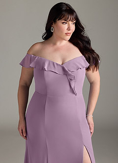 Azazie Sophie Bridesmaid Dresses Wisteria A-Line Off the Shoulder Chiffon Convertible Dress image11