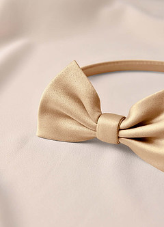 front Junior Bridesmaid Stretch Satin Headband