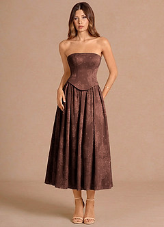Isaura Mocha Coco Midi Dress image5