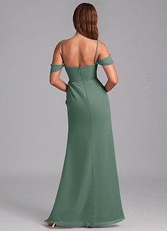 Azazie Johana Jurken voor bruidsmeisjes Converteerbaar Jurk van Chiffon met Zeemeermin Off the Shoulder Zeemos image2