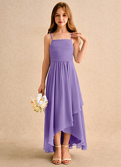 Azazie Twilight Dance Girls Formal Flower Girl Dresses Tahiti A-Line Pleated Chiffon Dress image5