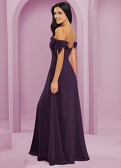 Barbie ♥ Azazie Bridesmaid Dresses Plum A-Line Off the Shoulder Chiffon Convertible Dress image13