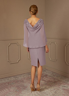 Azazie Carmela Mother of the Bride Dresses Dusk Sheath Lace Chiffon Dress image8