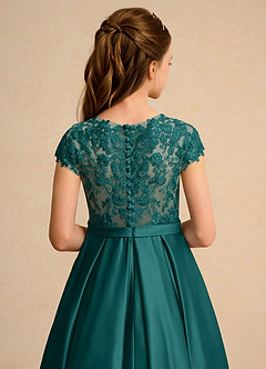 Azazie Bunny Girls Formal Flower Girl Dresses Peacock Ball-Gown Lace Dress image7