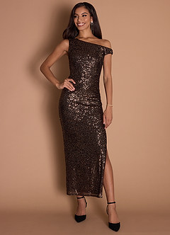 Elie Bronze Sequin Maxi Dress image3