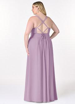 Azazie Farren Bridesmaid Dresses Wisteria A-Line Pleated Chiffon Convertible Dress image11