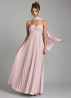 Azazie Tempest Bridesmaid Dresses Blushing Pink Empire Corset Chiffon Convertible Dress image1