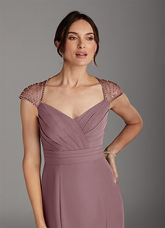 Azazie Blanchett Mother of the Bride Dresses Dusty Rose Mermaid Sequins Chiffon Dress image7