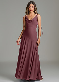 Azazie Dawn Bridesmaid Dresses Sangria Mermaid Pleated Chiffon Dress image7