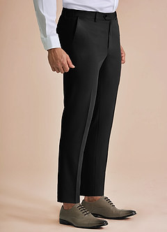 front William Black Comfort Blend Dress Pants