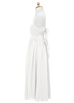 Azazie Zeya Junior White A-Line Chiffon Dress image9