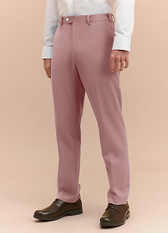 front James Dusty Rose Structured Stretch Dress Pants
