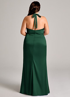 Azazie Valerie Suknie dla druhen Syrena Pofałdowany Satyna elastyczna Do ziemi Sukienka image12