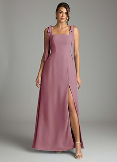 Azazie Debra Bridesmaid Dresses Vintage Mauve A-Line with Pockets Chiffon Convertible Dress image7