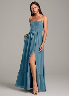 Azazie Kailee Bridesmaid Dresses Bermuda A-Line with Pockets Chiffon Dress image4