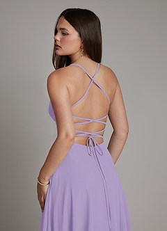 Azazie Irelia Bridesmaid Dresses Lilac A-Line Sweetheart Neckline Chiffon Dress image7