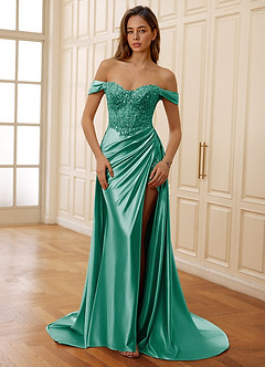 Rowane Basil Corset Rhinestone Sheer Lace Prom Dress image8