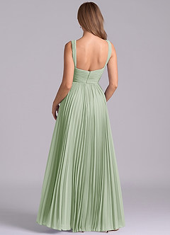 Azazie Mina Jurken voor bruidsmeisjes Jurk van Chiffon met A-Lijn Geplooid Stoffige Salie image7