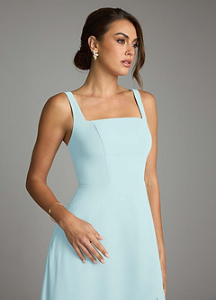 Azazie Debra Bridesmaid Dresses Sea Glass A-Line with Pockets Chiffon Convertible Dress image3