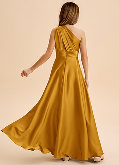 Azazie Charlize Junior Klä av A-Line i Stretch Satin Plisserad image2