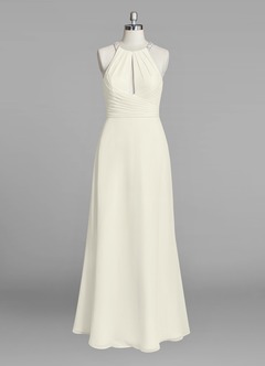 Azazie Selena Wedding Dresses Sheath Sequins Chiffon Floor-Length Dress image8