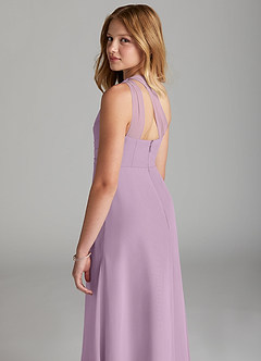 Azazie Maive Junior Wisteria A-Line Pleated Chiffon Dress image6