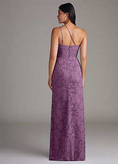 Azazie Eren Jurken voor bruidsmeisjes Jurk van Bloemen Burn-out met Kolom One-Shoulder Blauweregen image2