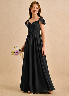 Azazie Meimei Girls Formal Flower Girl Klänningar Klä A-Line i Chiffong Plisserad image5
