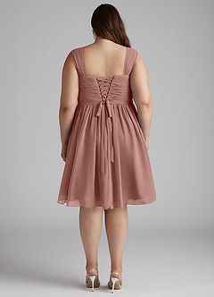 Azazie Angie Bridesmaid Dresses Cedar Rose A-Line Corset Chiffon Dress image14