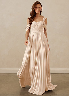 Christian Siriano Bridal for Azazie 1013 Bridesmaid Dresses White Alabaster A-Line Off the Shoulder Chiffon Dress image9